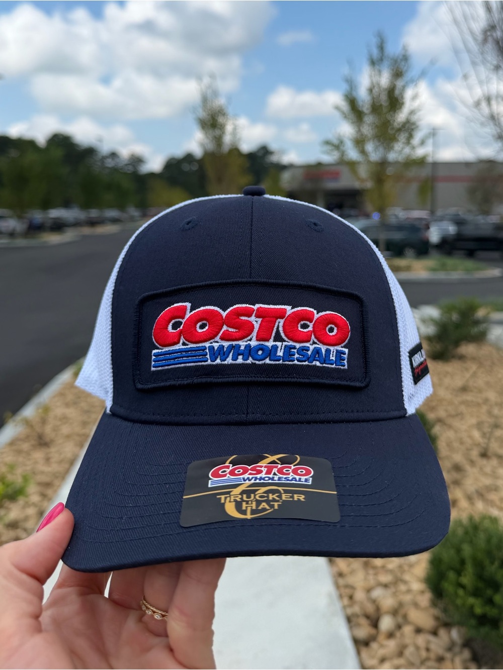 Costco Trucker Hat - Limited Edition. Navy Blue White Mesh Adjustable - New NWT